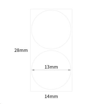 Niimbot štítky R A2A08061801, 14x28mm 220ks WhiteRound B pre D11 a D110