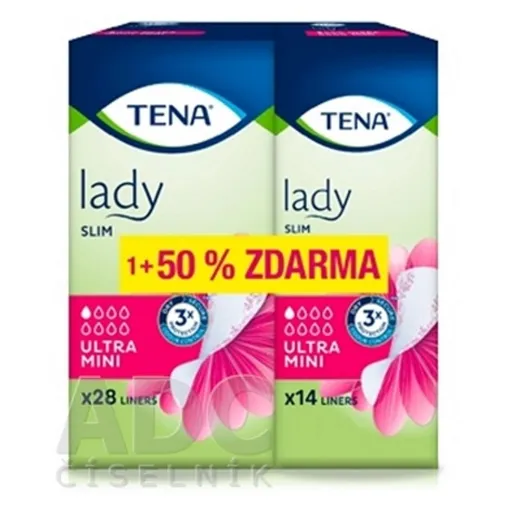 TENA Lady slim ultra mini slipové vložky 28 kusov, 14 kusov ZADARMO