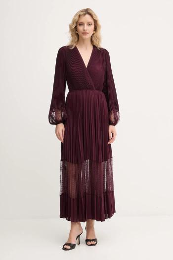 Šaty Twinset fialová farba, maxi, áčkový strih, 252TP2641