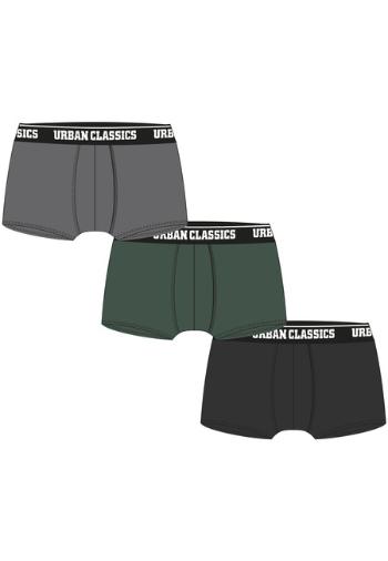 Urban Classics Boxer Shorts 3-Pack grey+darkgreen+black - S