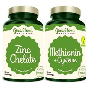 GreenFood Nutrition Methionin + Cysteine 90 cps. + Zinc Chelate 60 cps. (8594193928095)