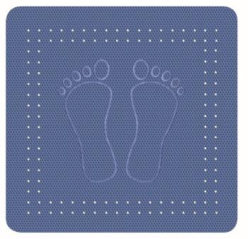 Protiskluzová podložka do vany Kleine Wolke Foot modrá 36x72 cm 4388720005