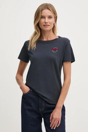 Bavlnené tričko Pepe Jeans GABRIELA dámske, tmavomodrá farba, PL505967