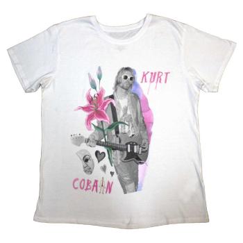 Kurt Cobain tričko Flower Biela XXL