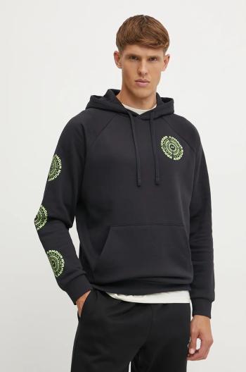 Mikina Under Armour Rival Fleece HBR Logo pánska, čierna farba, s kapucňou, s potlačou, 1386593