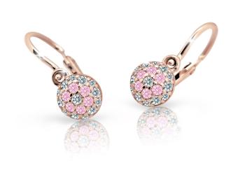 Cutie Jewellery Detské náušnice z ružového zlata C2150-10-X-4 ružová