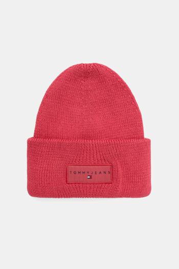 Bavlnená čiapka Tommy Jeans ružová farba, AW0AW17913