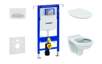 GEBERIT - Duofix Set predstenovej inštalácie, klozet Alpha s doskou, tlačidlo Sigma50, alpská biela 111.355.00.5 ND8