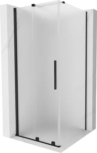 MEXEN/S - Velár sprchovací kút, posuvné dvere 120 x 120, dekor, čierna 871-120-120-31-70