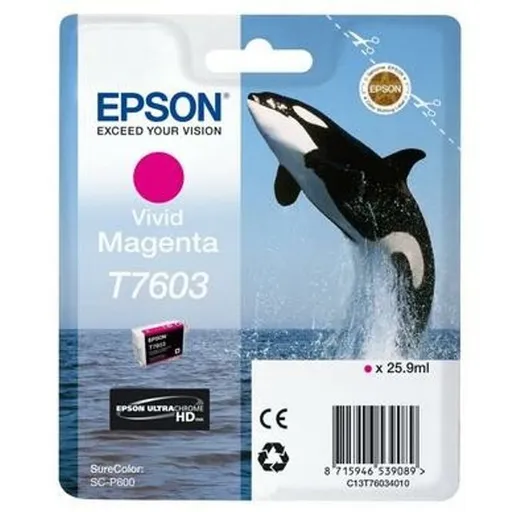 Epson T7603 C13T76034N10 purpurová (vivid magenta) originálna cartridge