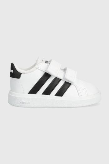 Detské tenisky adidas GRAND COURT biela farba
