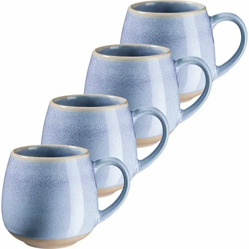 Mäser Súprava veľkých hrnčekov 4 ks AQUATA – 500 ml, modrá, 500 ml