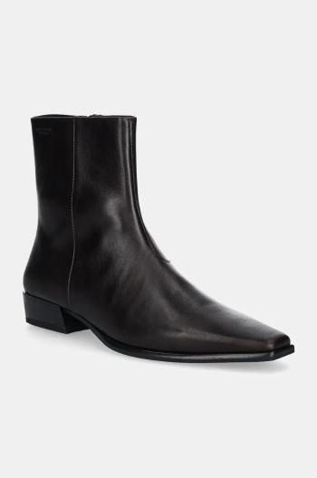 Kožené členkové topánky Vagabond Shoemakers NELLA dámske, hnedá farba, na plochom podpätku, 5416-001-35