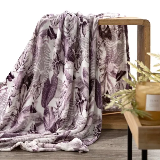 ArtFir Deka DAVOS 2 | fialová/biela 150 x 200 cm