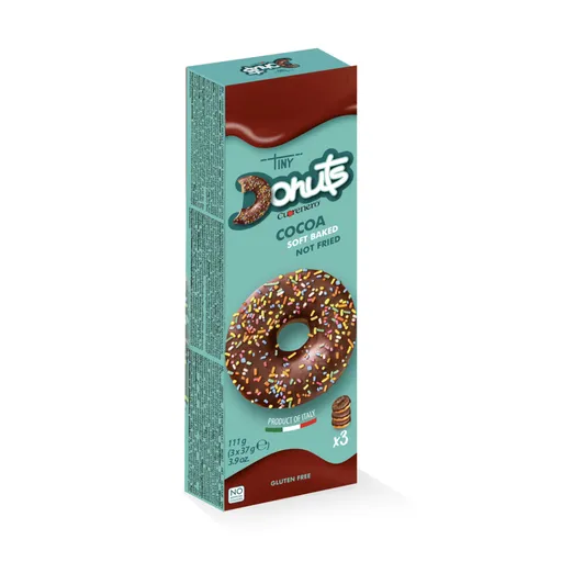 CUORENERO Donuty s polevou kakao bez lepku 3 kusy