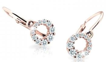 Cutie Diamonds Trblietavé detské náušnice z ružového zlata s briliantmi DC2154-10-00-X-4