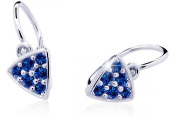 Cutie Jewellery Trblietavé detské náušnice z bieleho zlata C2207-10-X-2 modrá