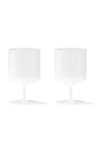 Sada pohárov na víno ferm LIVING Ripple Wine Glasses 270 ml 2-pak