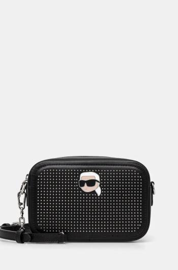 Kožená kabelka Karl Lagerfeld čierna farba, 246W3028
