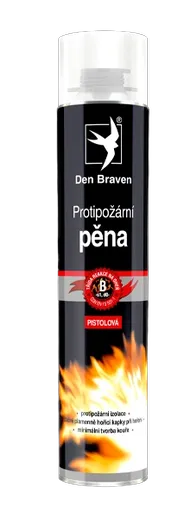 DEN BRAVEN - Trubičková protipožiarna pena (červená, 0,75 L)