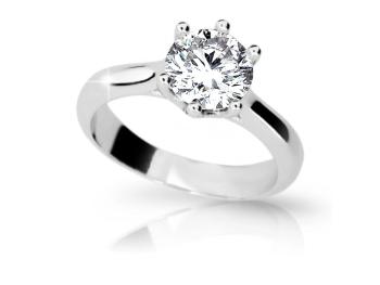 Cutie Jewellery Očarujúce zásnubný prsteň z bieleho zlata Z6876-1885-10-X-2 59 mm