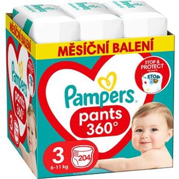 PAMPERS Plienkové nohavičky Veľkosť 3 (204 ks) (8006540497678)