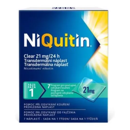 NIQUITIN Clear 21 mg/24 h 7 kusov