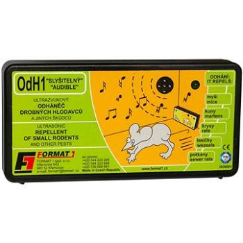 Format1 OdH1/s + napájací adaptér, Počuteľný odháňač na myši, plašič kún pre dom a chatu, 100 m2 (OdH1/s +adapter)