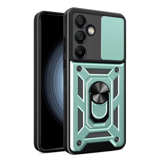 RING CAMERA Kryt s držiakom pre Samsung Galaxy S24 FE 5G zelený