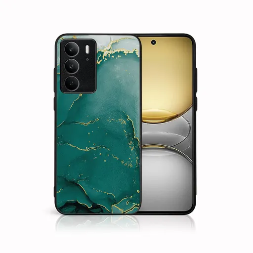 MY ART Ochranný kryt pre Realme C75 / Realme 14x 5G GREEN MARBLE (145)