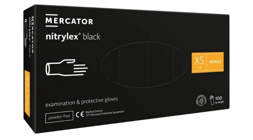 NITRYLEX BLACK - Nitrilové rukavice (bez púdru) čierne, 100 ks, XL