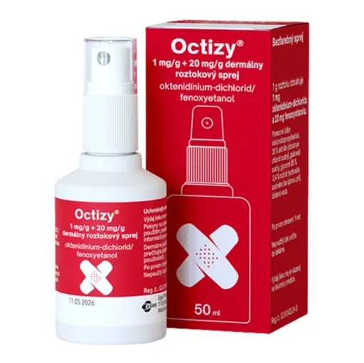OCTIZY 1mg/g + 20mg/g dermálny roztok na rany 50 ml