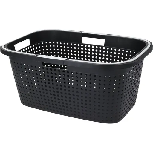 Kôš na bielizeň s úchytmi Recycled 38 l, 60 x 40 x 26 cm, antracit