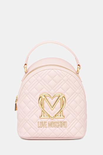 Ruksak Love Moschino dámsky, ružová farba, malý, vzorovaný, JC4304PP0MK1260A