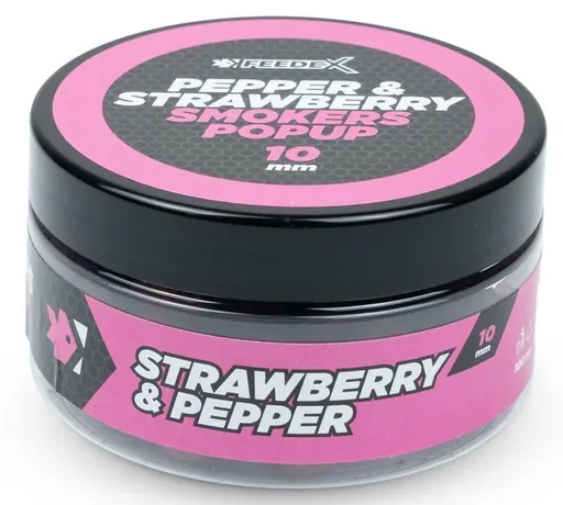 Feeder expert plávajúce boilie smokers pop-up 100 ml 10 mm - jahoda korenie