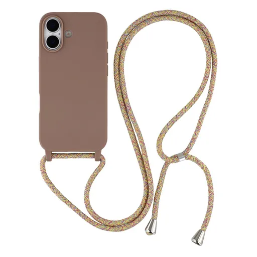 ROPE Kryt so šnúrkou Apple iPhone 17 hnedý