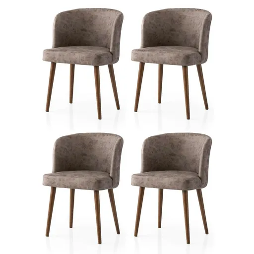 Súprava jedálenských stoličiek Zen Mink and Black, 4 ks