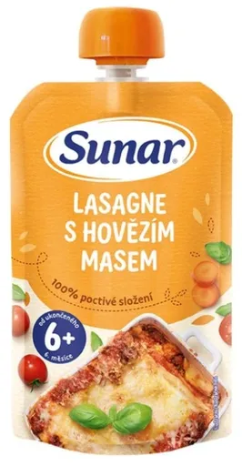 Sunar príkrm LASAGNE S HOVÄDZÍM MÄSOM zeleninovo-mäsový 120g