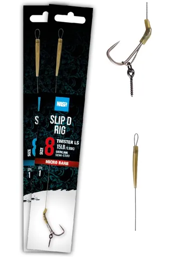 Nash náväzec slip d rig barbed - veľkosť háčika 2