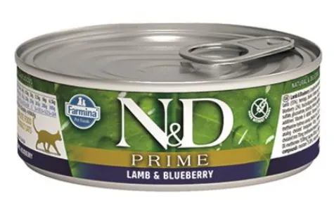 Farmina N&D cat PRIME lamb & blueberry konzerva pre mačky 70g