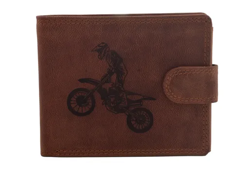 Pánska peňaženka MERCUCIO svetlohnedá vzor 39 motokros 2911906
