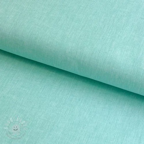 Ľan s bavlnou Fishbone mint