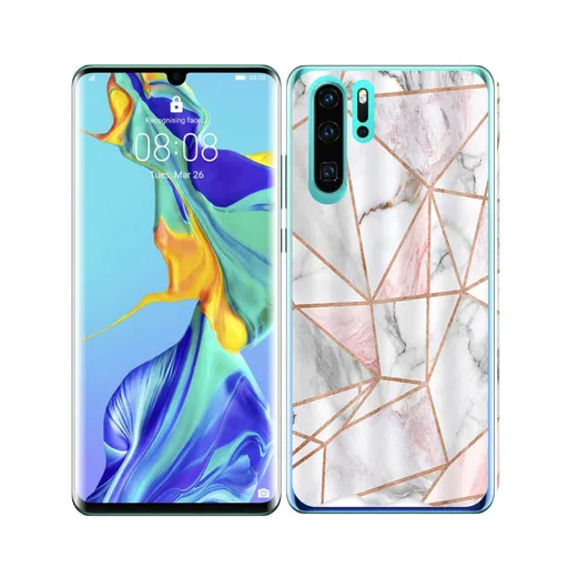 PROTEMIO MY ART Ochranný obal Huawei P30 Pro PINK MARBLE (143)