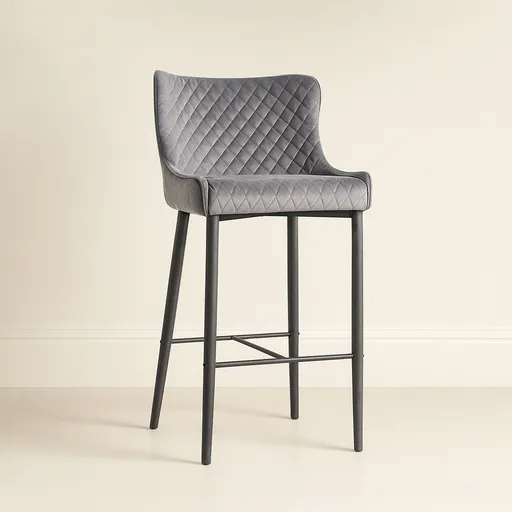 Signal Barová stolička COLIN B H-2 VELVET | sivá