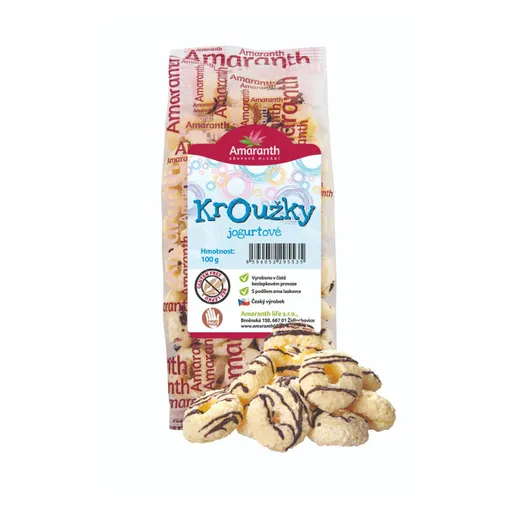 AMARANTH Krúžky jogurtové 100 g