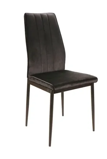 Signal Jedálenská stolička ATOM VELVET | čierna