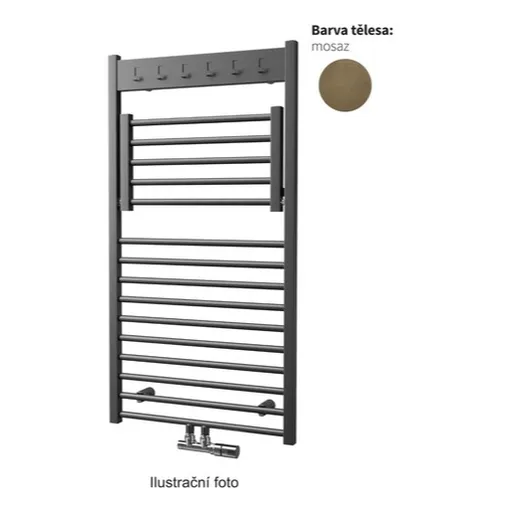 Isan Flexi s háčky radiátor flexi s háčikmi 113,5x60 cm mosadz metalíza DFLH11350600MO