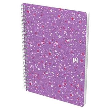 Oxford Floral A5, 60 listov, linajkový, fialový (400094953/4)