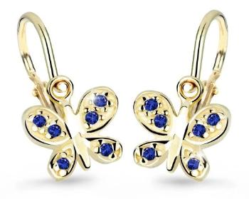 Cutie Jewellery Zlaté detské náušnice C2748-10-X-1 modrá