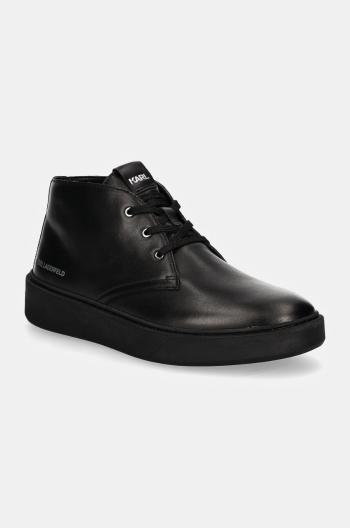 Topánky Karl Lagerfeld FLINT pánske, čierna farba, KL53330
